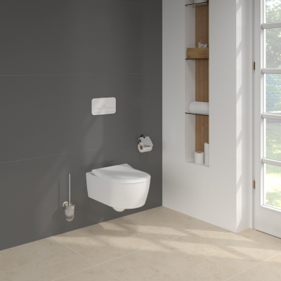 Zestaw Villeroy & Boch Avento miska WC z deską i stelaż z przyciskiem białym (92099600, 5656R001, 9M87S101, 92249068)