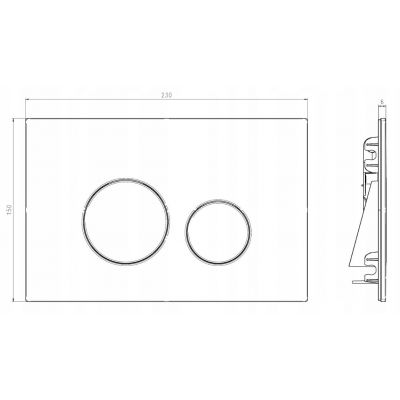Werit Switch przycisk spłukujący do WC czarny 102000000412
