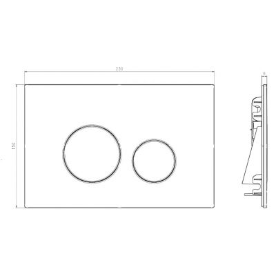 Werit Switch przycisk spłukujący do WC grafit 102-000000414
