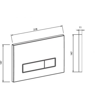 Werit Trend przycisk spłukujący do WC chrom błyszczący 102-000000094