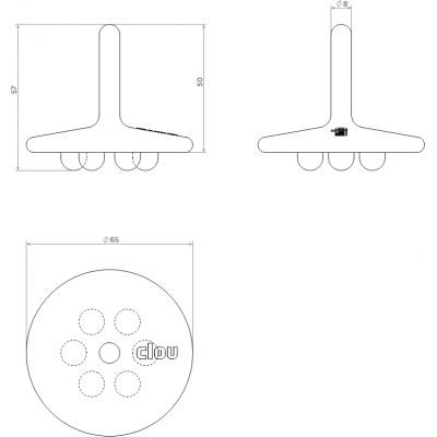 Clou Wash Me osłona odpływu biała CL/06.55010