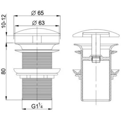 Cersanit korek do umywalki biały K99-0185