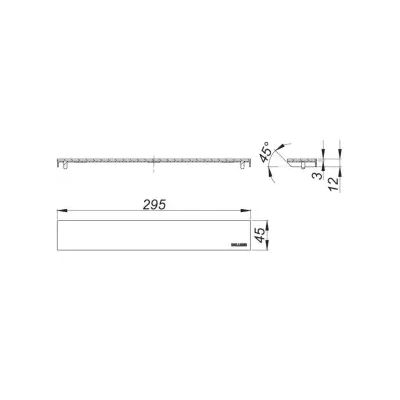 Dallmer CeraWall Individual pokrywa odpływu 29,5 cm stal 535047