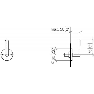 Dornbracht Meta przełącznik podtynkowy dwukierunkowy platyna szczotkowana 36200661-06