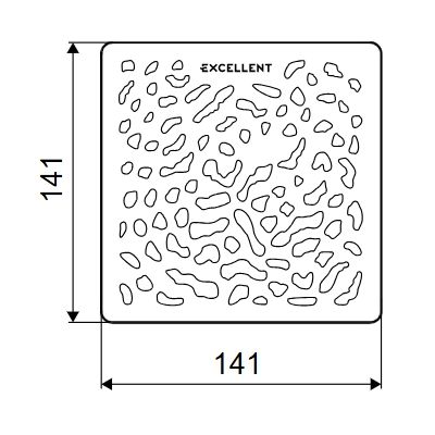 Excellent Arda kratka pokrywa syfonu chrom BREX.1509.CR