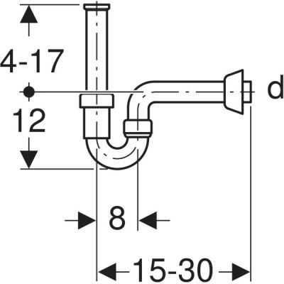 Geberit syfon do umywalki i bidetu rurowy biały 151.100.11.1