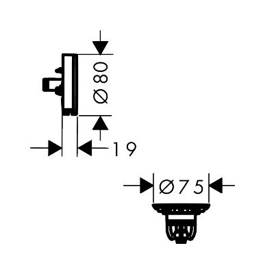 Hansgrohe Exafill osłona i korek syfonu chrom 58131000