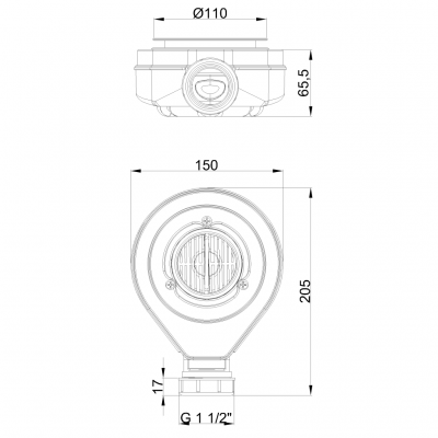 Invena Easy Clean syfon do brodzika Alvero z zamknięciem wodnym SU-AK-701-H