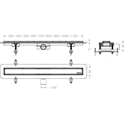 Kessel Linearis Compact odpływ liniowy prysznicowy 75 cm stal nierdzewna 45600.63M