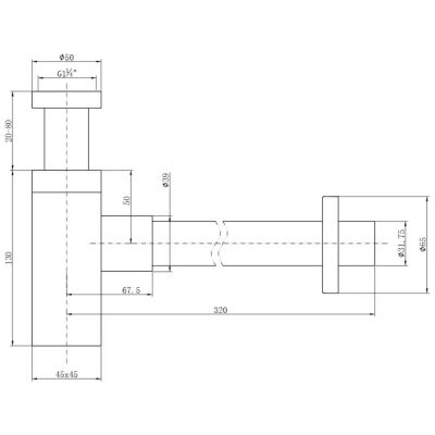 Kronenbach Quara syfon do umywalki butelkowy stal 41.321.200.0000