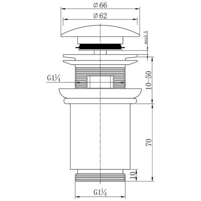 Kronenbach korek do umywalki chrom 41 321 600 0000