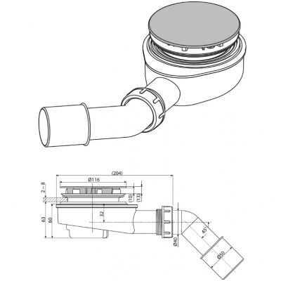 Kronenbach Krontec syfon do brodzika 634300 KB