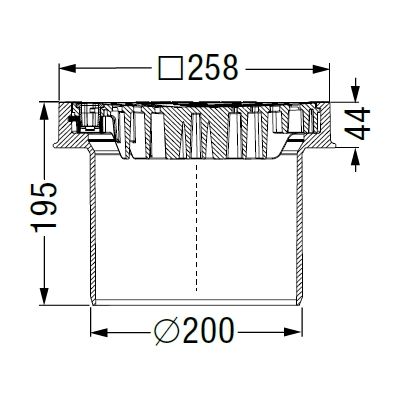 Kessel nasada z rusztem szczelinowym czarna 67985