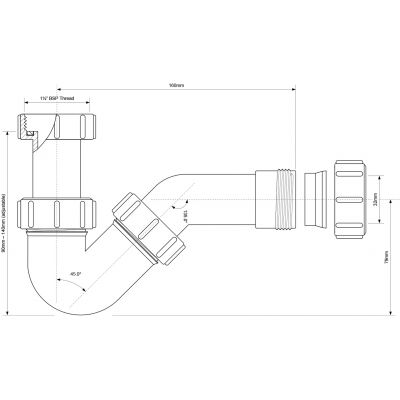 McAlpine syfon do bidetu HC22