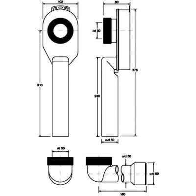 McAlpine syfon do pisuaru biały HC-US50