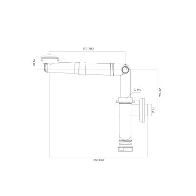 Oltens Jens syfon do umywalki butelkowy biały 02102000