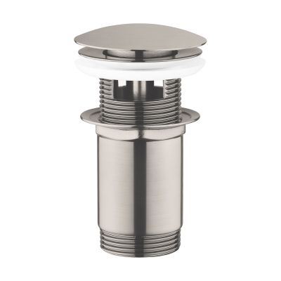 Oltens Halsa korek do umywalki klik klak okrągły z przelewem G1 1/4  nikiel 05101910