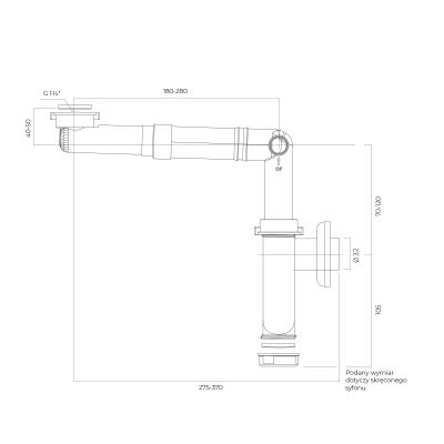Oltens Jens syfon do umywalki butelkowy biały 02102000