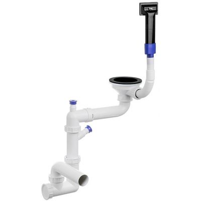 Primagran Save Space syfon zlewozmywakowy czarny P#1K-L005-M#P