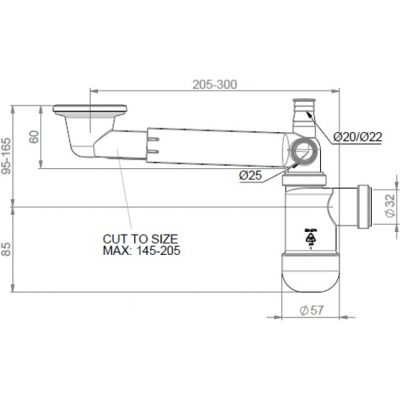 Prevex Preloc Space Saving syfon do umywalki teleskopowy biały 1712010