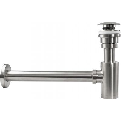 Rea syfon do umywalki z korkiem klik-klak nikiel szczotkowany REA-A4400