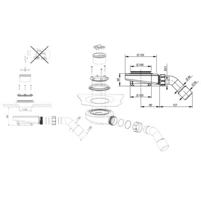 Sanplast syfon do brodzika 661-A0032