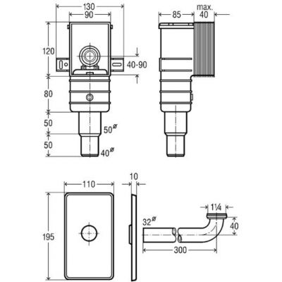 Viega syfon do umywalki chrom 553753 
