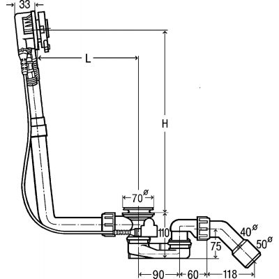 Viega Multiplex Trio zestaw odpływowo-przelewowy model 6161.52 725778