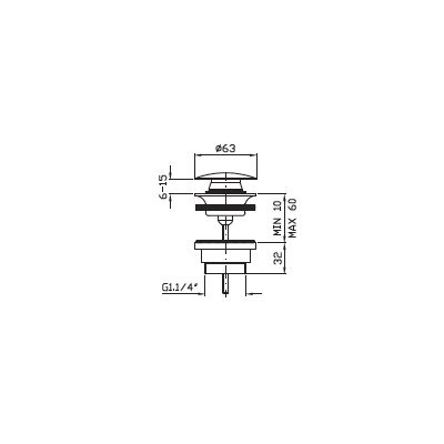 Zucchetti Helm korek do umywalki brushed chocolate PVD R97778.XP21