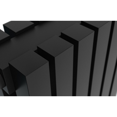 AG Evo Line Eterna Duo grzejnik pokojowy 180x48,7 cm podłączenie dolne czarny AG.ETVD.180.48.9005T