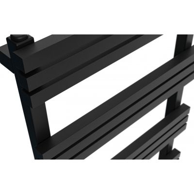 AG Evo Line Prime grzejnik łazienkowy drabinkowy 92x50 cm czarny strukturalny AG-PR.920.500.9005T