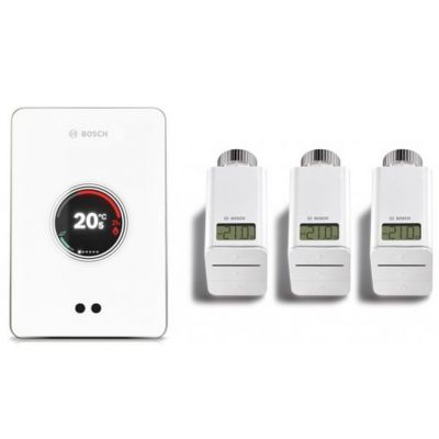 Bosch EasyControl CT200 regulator temperatury z 3 głowicami termostatycznymi biały 7736701393