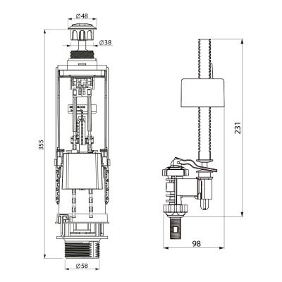 Sapho mechanizm spłukujący SSUV25