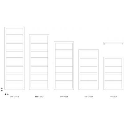 Enix Boston (B) grzejnik łazienkowy drabinkowy 112x55,5 cm czarny mat B00055511202130D2000