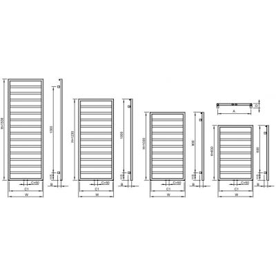 Enix Billo grzejnik łazienkowy dekoracyjny 103x43 cm czarny mat BL0043010302130N2000