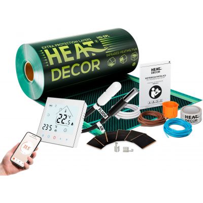Heat Decor HD-EPL folia grzewcza 8 m2 80W/m2  z termostatem ZigBee HD-T1000Z.S.W ZF/E40/T1000Z.S.W/BX/16