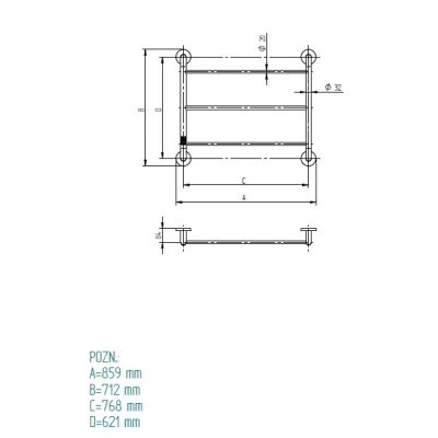 P.M.H. Britta grzejnik elektryczny 71,2x85,9 cm BR1SS-R