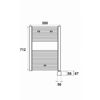 HeatQ Technology Base ONE grzejnik elektryczny 71,2x50 cm biały PHE1HQSCWWX03BI2XXPT13W