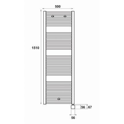 HeatQ Technology Base ONE grzejnik elektryczny 151x50 cm czarny PHE1HQSCBBX06BI2XXPT18B