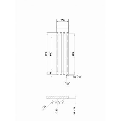 HeatQ Technology Rosendal Up grzejnik elektryczny 95x26,6 cm biały PNH3HQSCWWX02BH3XXOR1WX