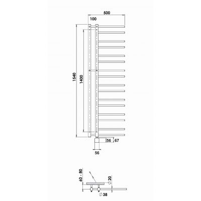 HeatQ Technology Theia Up grzejnik elektryczny 154x50 cm czarny mat PNH3HQSCBB003BH3XXOT2BL