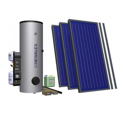 Hewalex zestaw solarny 3 Tlp-Kompakt300HB dla 3-5 osób 93.42.35 (142200, 470103, 801815, 410200, 863102, 803220)