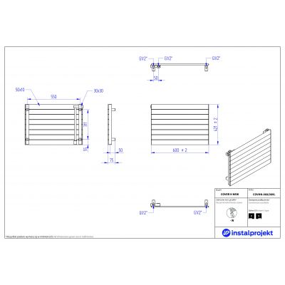 Instal Projekt Cover H New grzejnik pokojowy 60x42,1 cm biały COVHN-060/08VL