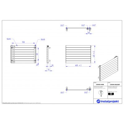 Instal Projekt Cover H New grzejnik pokojowy 60x42,1 cm biały COVHN-060/08VP
