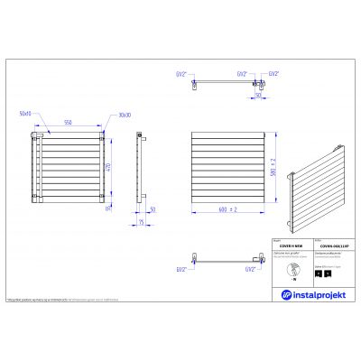 Instal Projekt Cover H New grzejnik pokojowy 60x58 cm biały COVHN-060/11VP