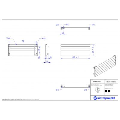 Instal Projekt Cover H New grzejnik pokojowy 80x31,5 cm biały COVHN-080/06VL