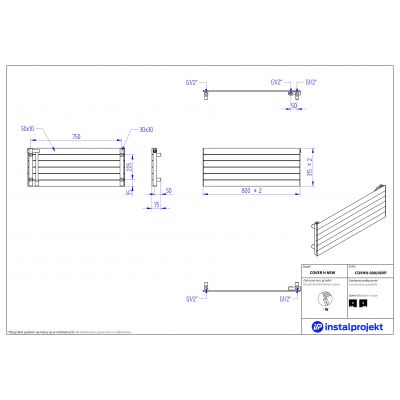 Instal Projekt Cover H New grzejnik pokojowy 80x31,5 cm biały COVHN-080/06VP