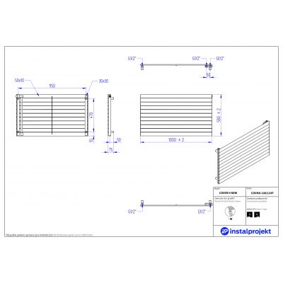 Instal Projekt Cover H New grzejnik pokojowy 100x58 cm biały COVHN-100/11VP