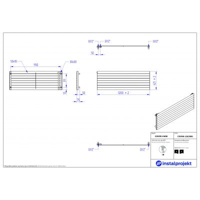 Instal Projekt Cover H New grzejnik pokojowy 120x42,1 cm biały COVHN-120/08VL