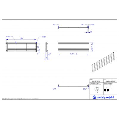 Instal Projekt Cover H New grzejnik pokojowy 140x42,1 cm biały COVHN-140/08VP